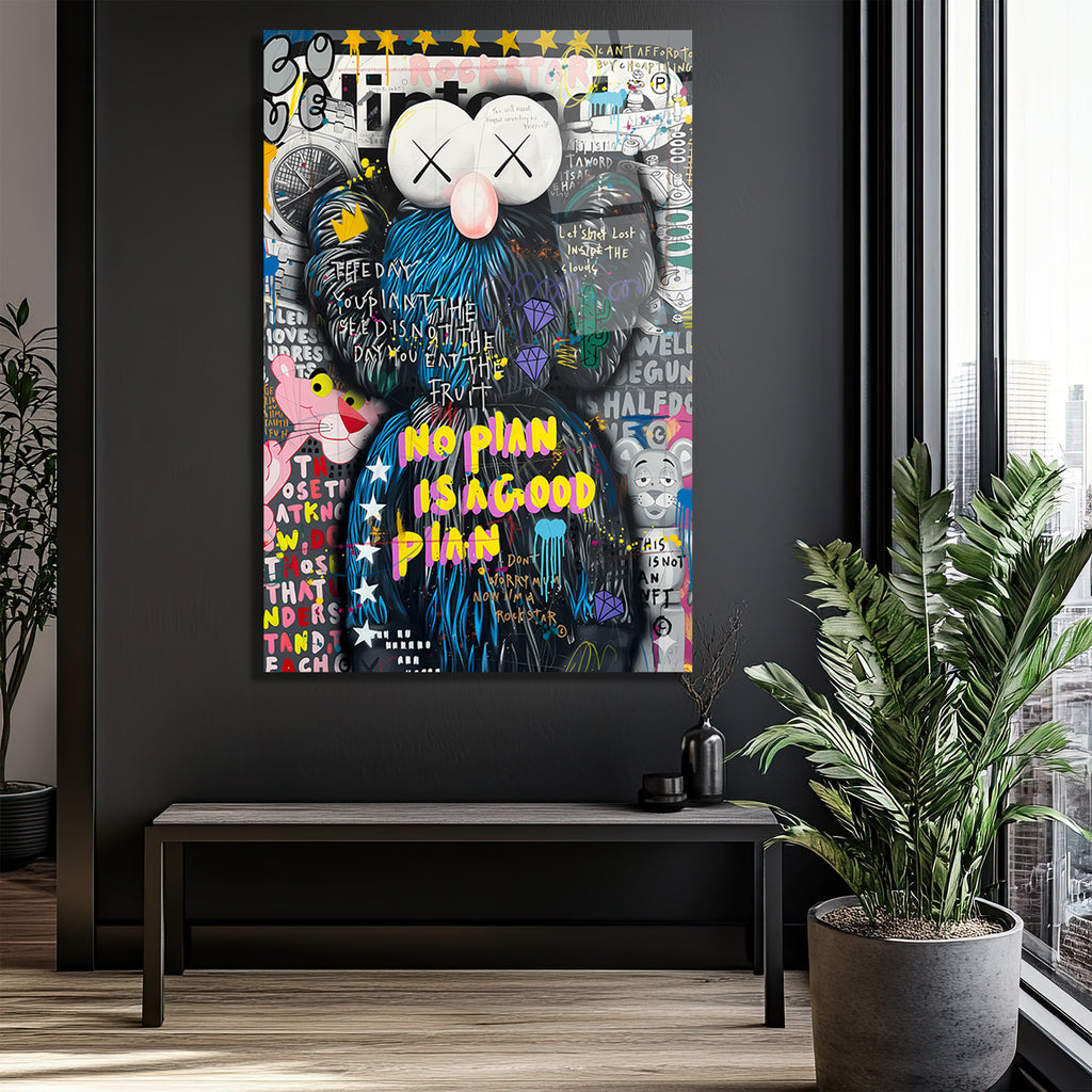Urban Pop Art  Temalı Cam Tablo - No Plan İyi Bir Plan