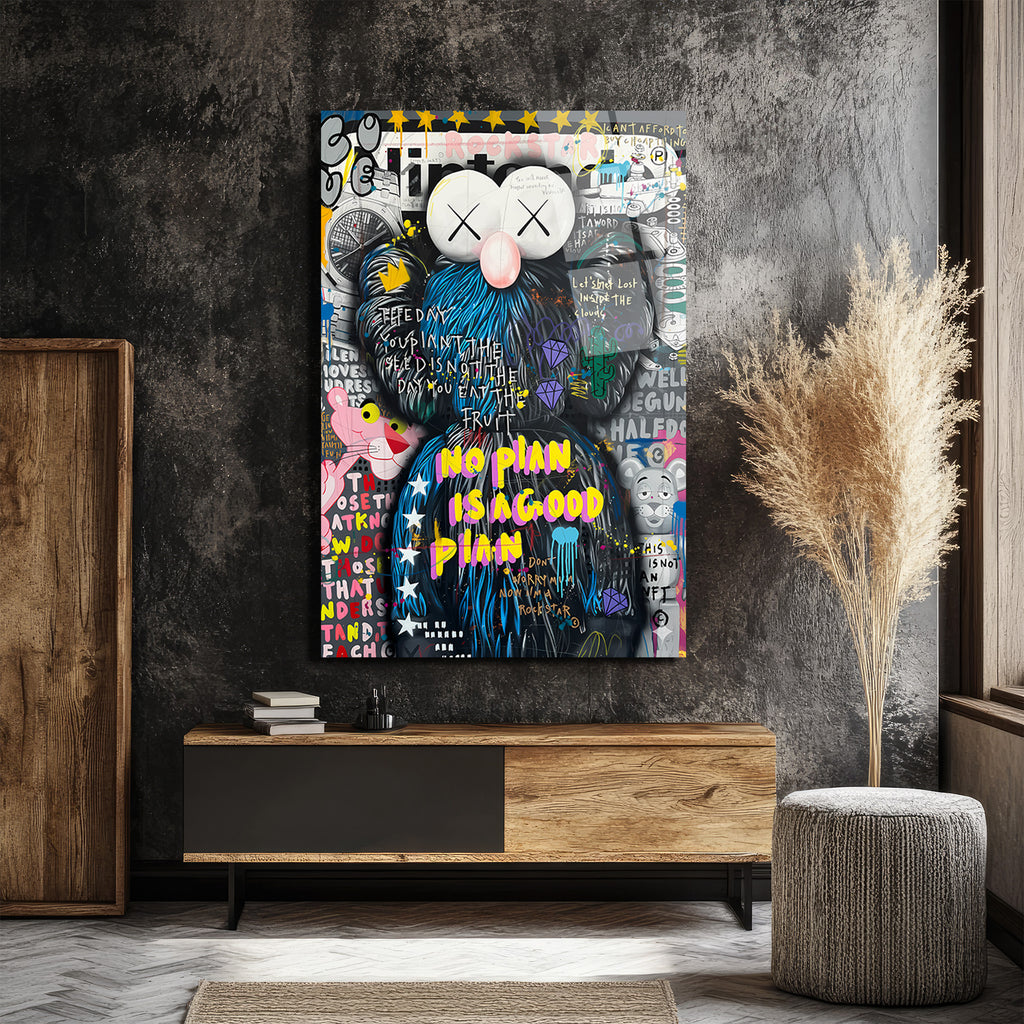 Urban Pop Art  Temalı Cam Tablo - No Plan İyi Bir Plan