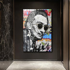 Dalí Rockstar Pop Art Cam Tablo: Modern Sanatın Cesur Yorumu