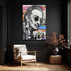 Dalí Rockstar Pop Art Cam Tablo: Modern Sanatın Cesur Yorumu