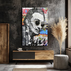 Dalí Rockstar Pop Art Cam Tablo: Modern Sanatın Cesur Yorumu