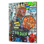 Efsanevi Jordan Graffiti Cam Tablo | Urban Sanat Duvar Dekoru