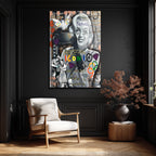 Marilyn Monroe Pop Art Graffiti Cam Tablo - İkonik Duvar Sanatı