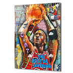 Michael Jordan Efsanesi: Pop Art Graffiti Cam Tablo