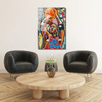 Michael Jordan Efsanesi: Pop Art Graffiti Cam Tablo