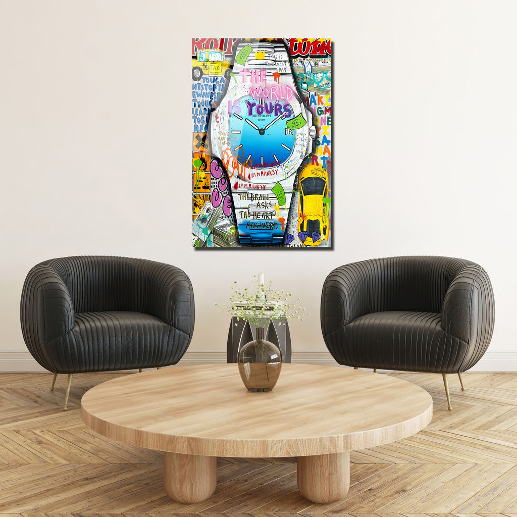  The World Is Yours Urban Sanat Cam Tablo