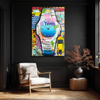  The World Is Yours Urban Sanat Cam Tablo