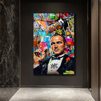 Efsanevi Baba Graffiti Pop Art Cam Tablo