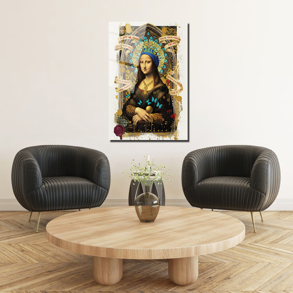 Mona Lisa Queen Manifestosu Cam Tablo: Modern Sanatın Zirvesi