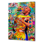 Kobe Bryant Efsanesi Pop Art Graffiti Cam Tablo