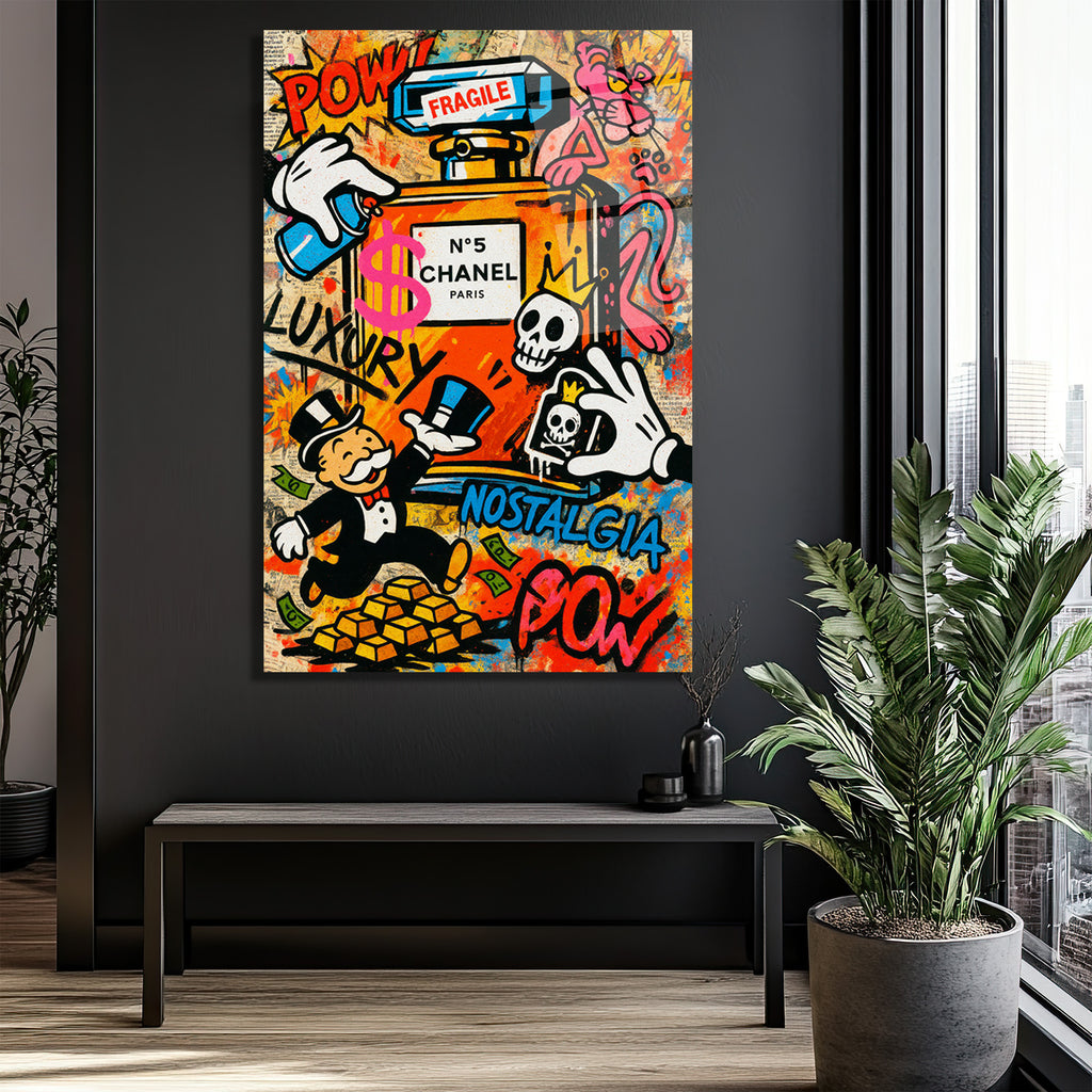 Lüks ve Nostalji Buluşması: Pop Art Cam Tablo