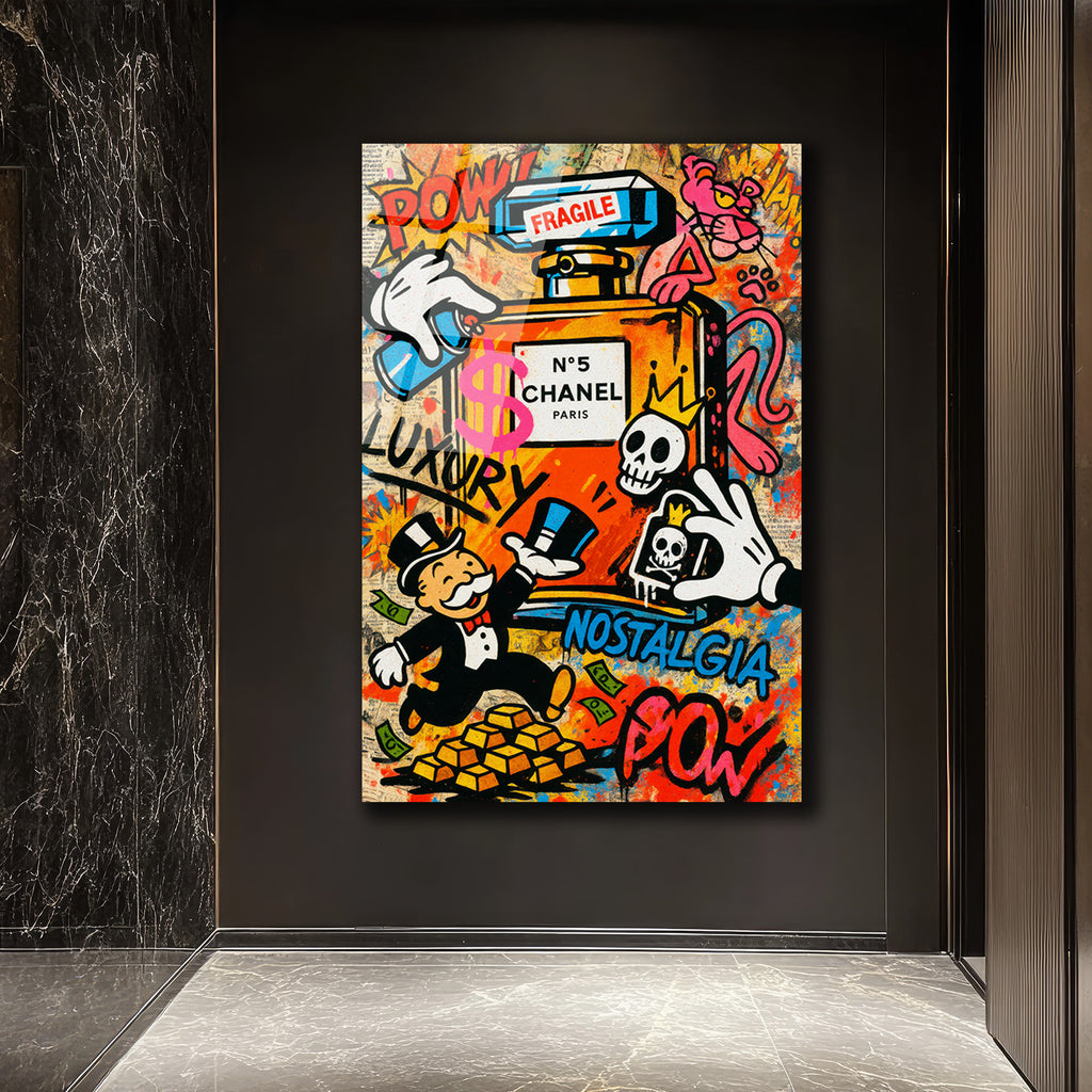 Lüks ve Nostalji Buluşması: Pop Art Cam Tablo