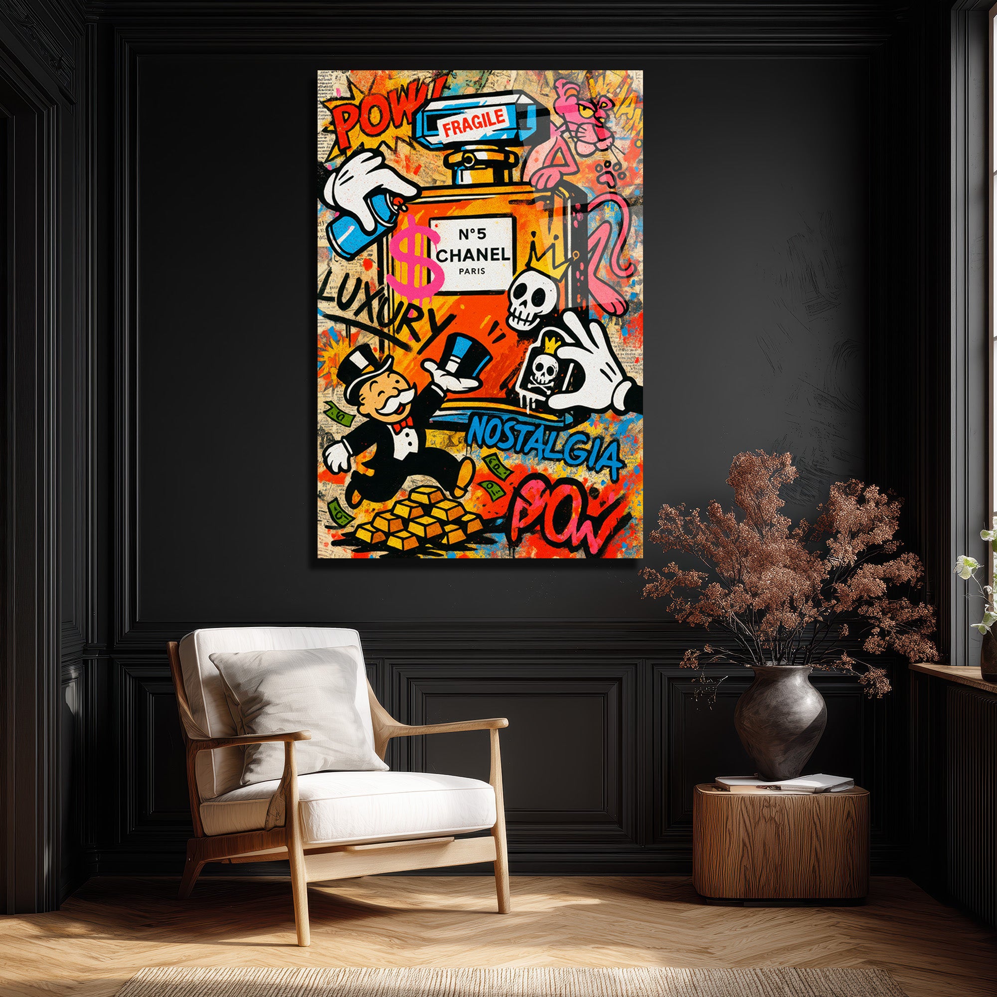 Lüks ve Nostalji Buluşması: Pop Art Cam Tablo