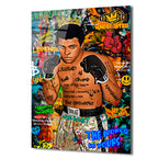 Muhammed Ali Efsanesi Pop Art Graffiti Cam Tablo