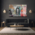 Picasso King Sokak Sanatı Cam Tablo - Modern Duvar Dekoru