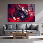 Mini Cooper Hız ve Tutku Cam Tablo - Modern Duvar Sanatı