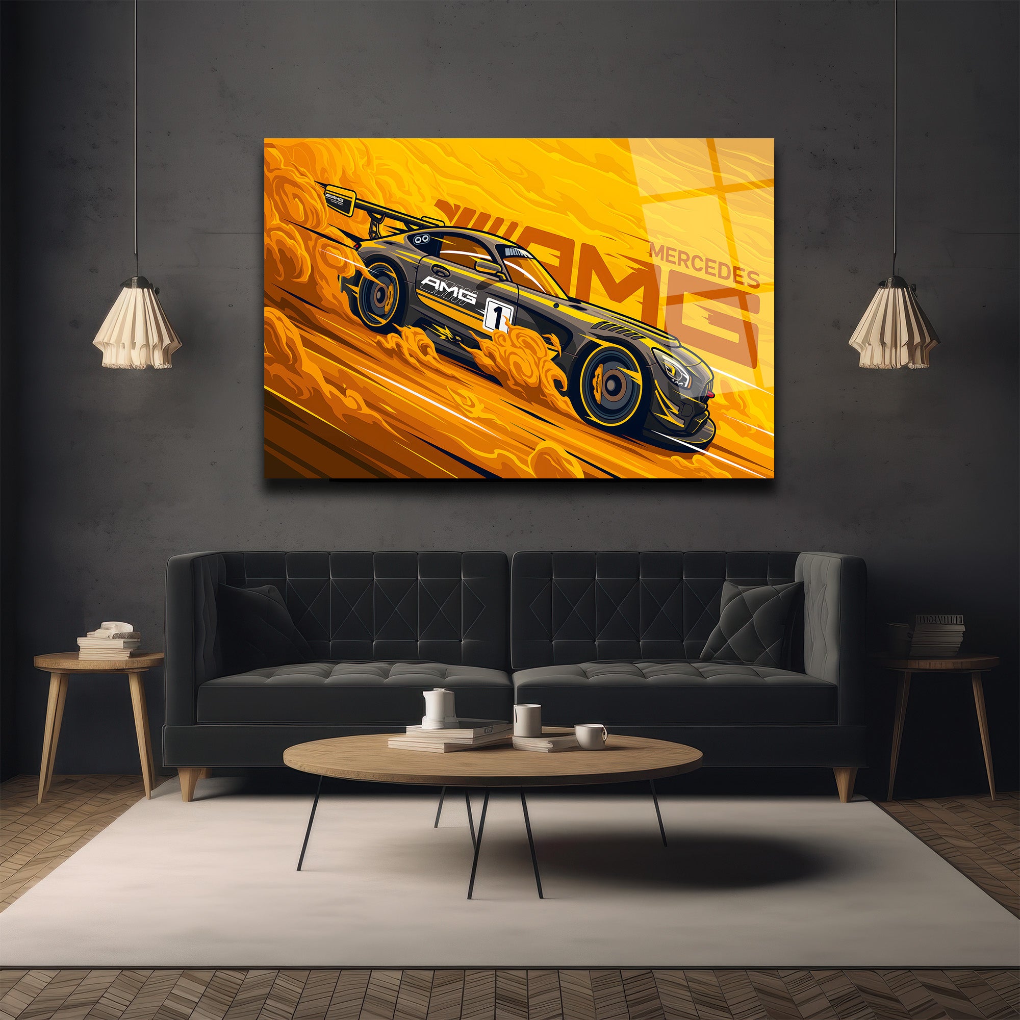 Mercedes AMG Hız Tutkusu Cam Tablo