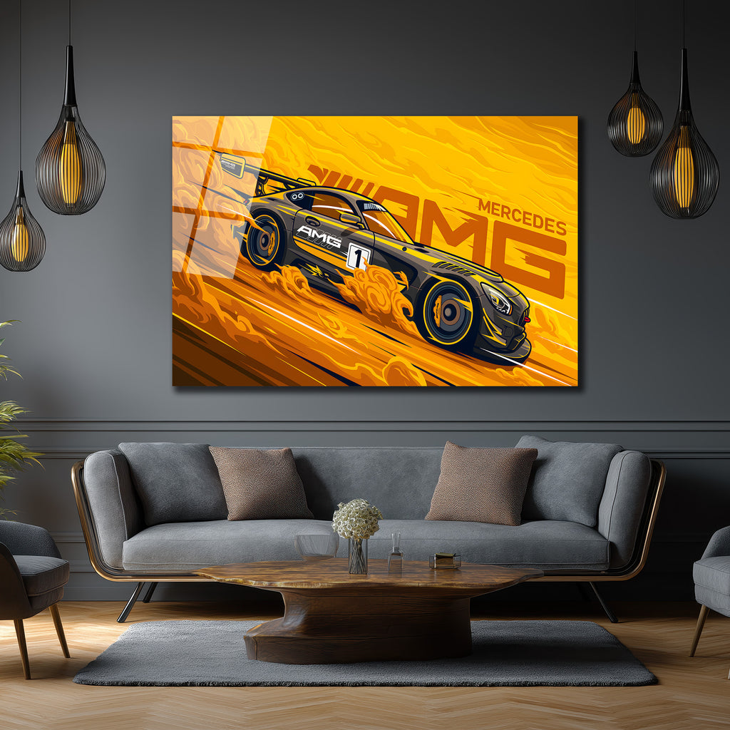 Mercedes AMG Hız Tutkusu Cam Tablo
