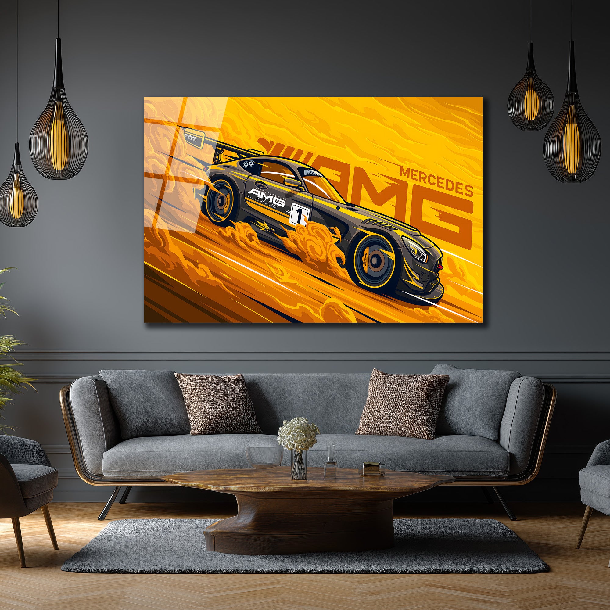 Mercedes AMG Hız Tutkusu Cam Tablo
