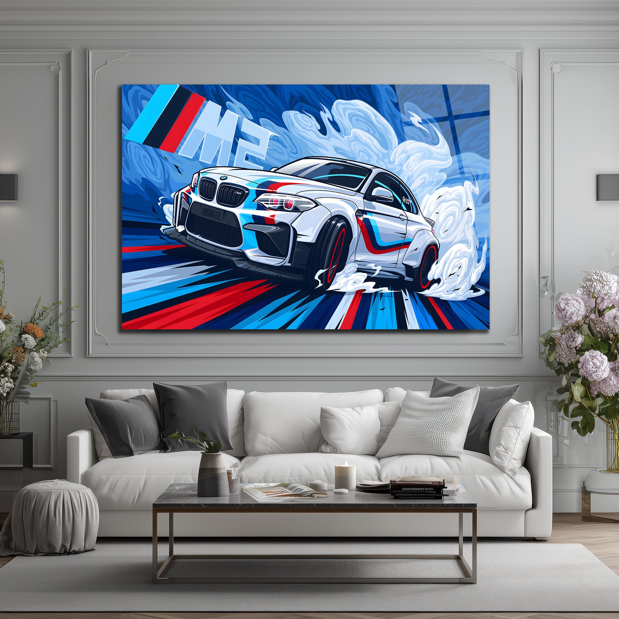 Dinamik BMW M2 Drift Spor Araba Cam Tablo