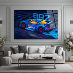 Adrenalin Dolu Subaru BRZ Yarış Arabası Cam Tablo