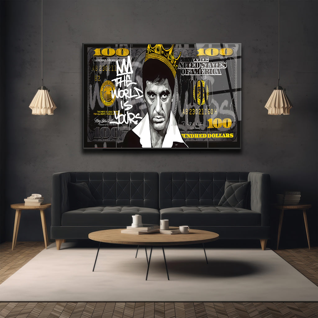 Scarface Tony Montana "The World Is Yours" Cam Tablo