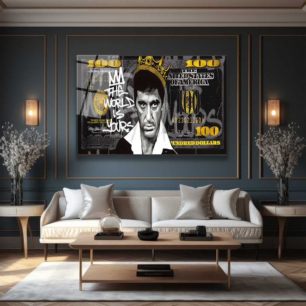 Scarface Tony Montana "The World Is Yours" Cam Tablo