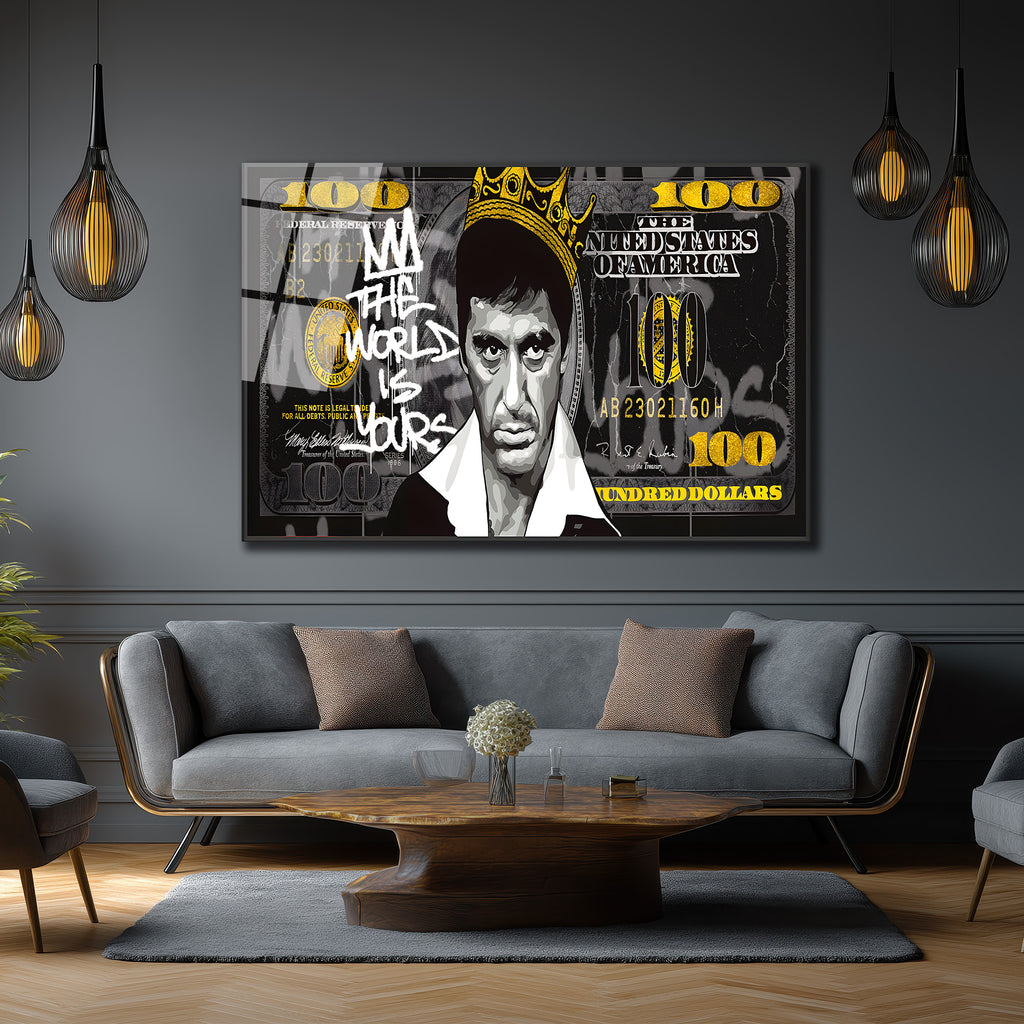 Scarface Tony Montana "The World Is Yours" Cam Tablo