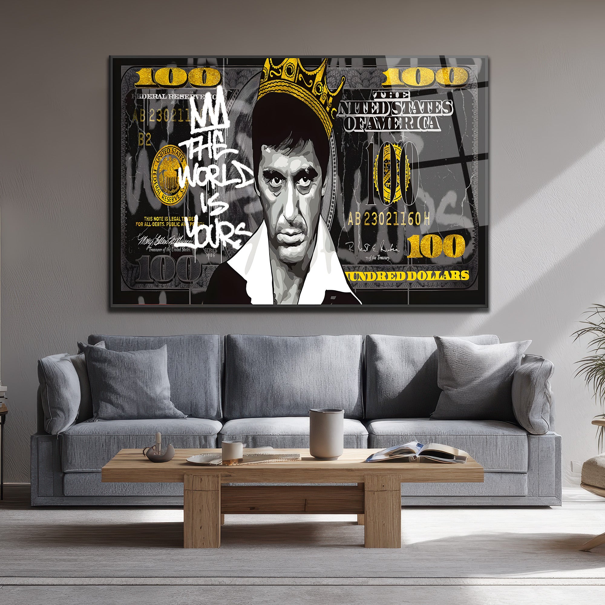 Scarface Tony Montana "The World Is Yours" Cam Tablo