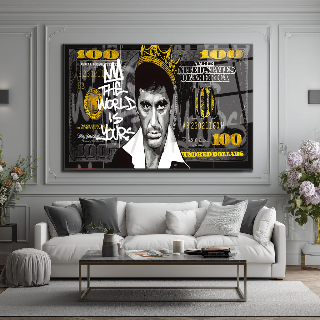 Scarface Tony Montana "The World Is Yours" Cam Tablo