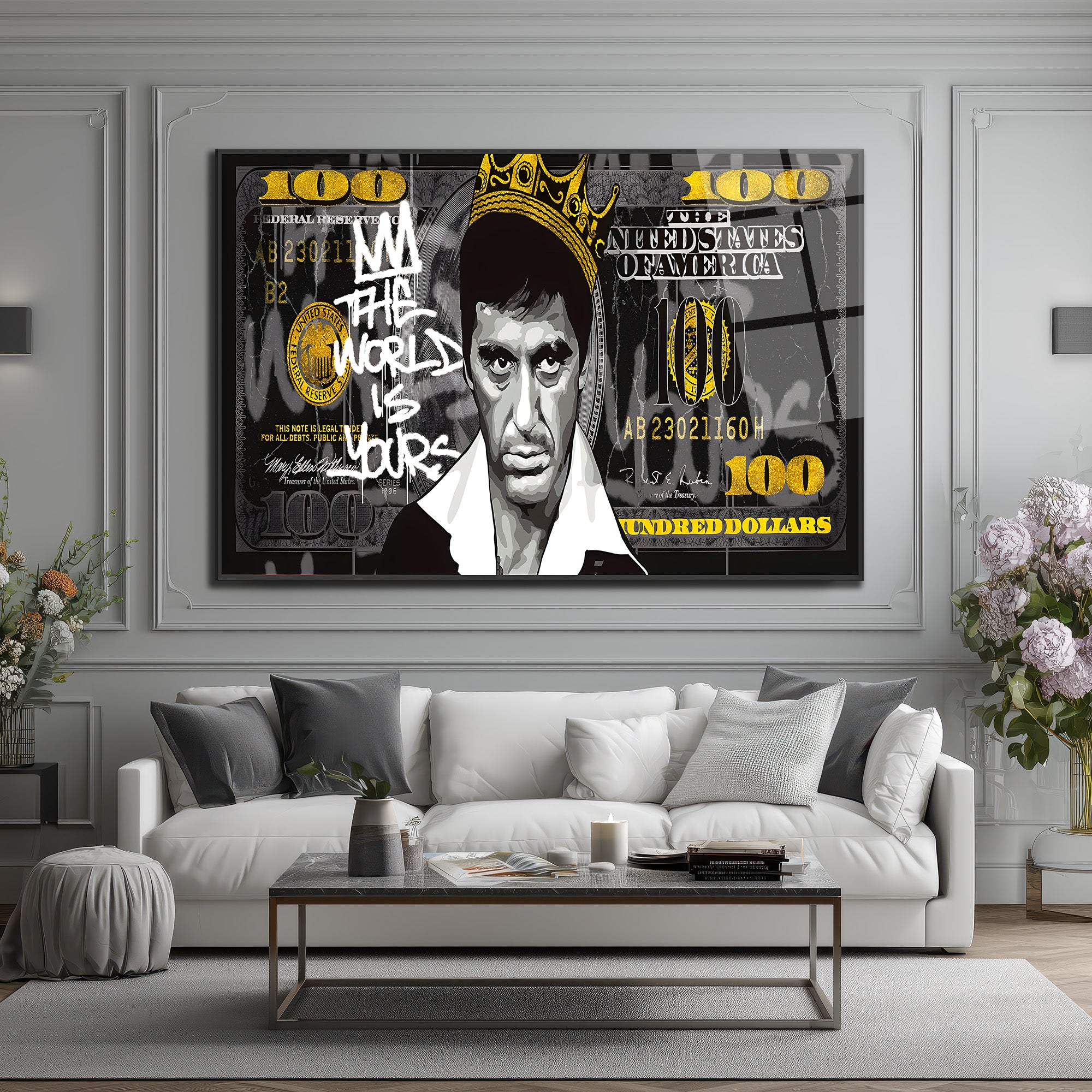 Scarface Tony Montana "The World Is Yours" Cam Tablo