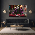 Joker Poker Masasında Cam Tablo - Kural Tanımaz Sanatın İfadesi