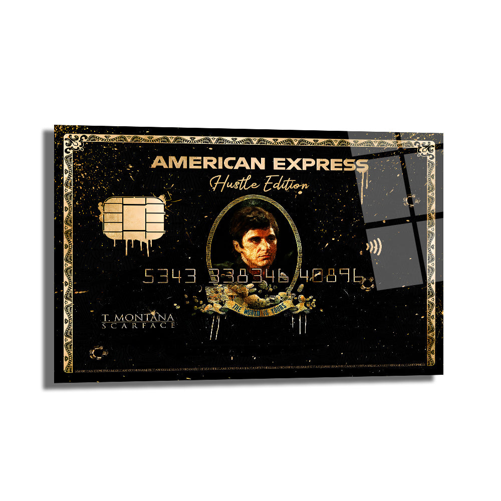 Scarface Hustle Edition Amerikan  Temalı Cam Tablo