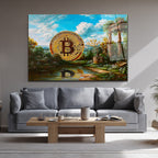 Bitcoin Antik Manzara Cam Tablo: Dijital Altın Çağı