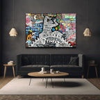 Modern Zamanlar Street Art Cam Tablo - Şehir Ruhu ve Düşünceler