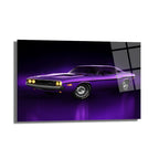 Efsanevi Mor Dodge Challenger Cam Tablo