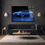 Efsanevi Mavi Ford Mustang Mach 1 Cam Tablo