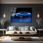 Efsanevi Mavi Ford Mustang Mach 1 Cam Tablo