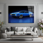 Efsanevi Mavi Ford Mustang Mach 1 Cam Tablo