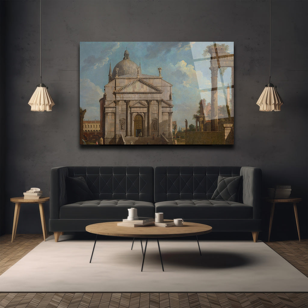 Roma Harabeleri ve Görkemli Yapı Klasik Sanat Cam Tablo