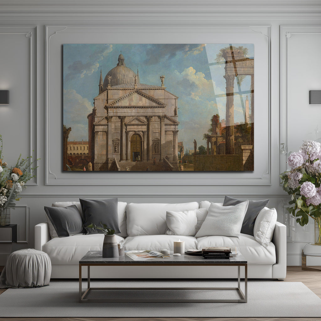 Roma Harabeleri ve Görkemli Yapı Klasik Sanat Cam Tablo