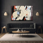 Soyut Dinamik Sanat Temalı Modern Cam Tablo