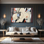 Soyut Dinamik Sanat Temalı Modern Cam Tablo