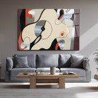 Soyut Dinamik Sanat Temalı Modern Cam Tablo