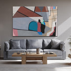 Modern Soyut Figürler Cam Tablo - Glazella Sanat Koleksiyonu