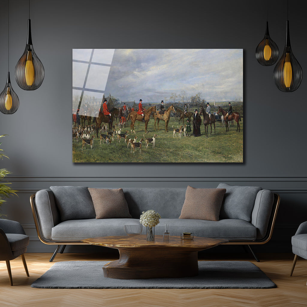 Asil Av Sahnesi: Klasik Sanat Temalı Temperli Cam Tablo