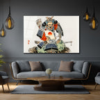Samuray Savaşçısı Ukiyo-e Japon Sanatı Cam Tablo
