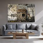 Horoz ve Göl Manzarası Temalı Sanatsal Cam Tablo