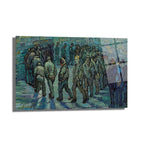 Van Gogh Mahkumlar Dairesi Cam Tablo - Sanatsal Duvar Dekoru
