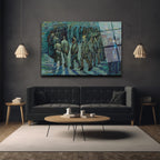 Van Gogh Mahkumlar Dairesi Cam Tablo - Sanatsal Duvar Dekoru